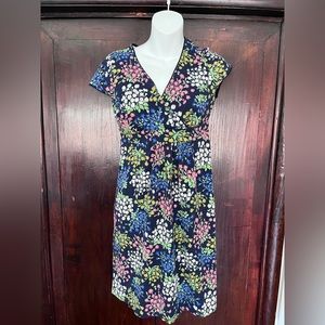 Boden Navy Blue Floral Print Dress